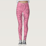 Purple Magic Vintage Celestial Sun Moon Stars Leggings<br><div class="desc">Leggings</div>