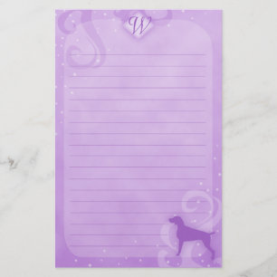 Purple Magic Weimaraner Stationery