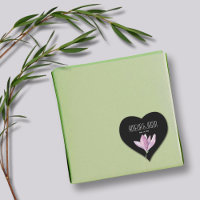 Purple Magnolia Floral Wedding Favour on Black