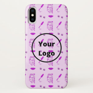 Purple makeup artist business pattern Case-Mate iPhone case