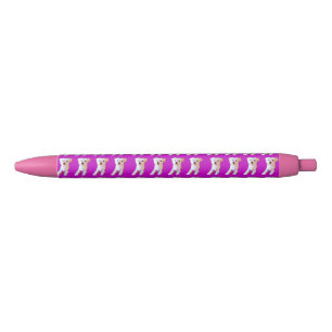 Purple Maltese Kelsey's Fave Black Ink Pen