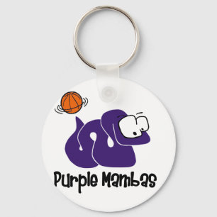Purple Mambas Basketball Team Keychain
