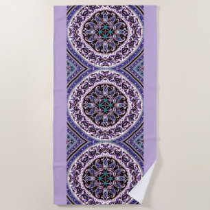 Purple Mandala Beach Towel