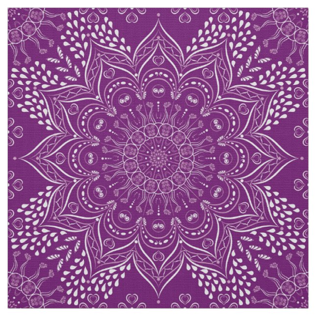 Purple Mandala Fabric (Swatch)