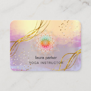 Purple Mandala Gold Meditation Holistic Yoga  Busi Business Card