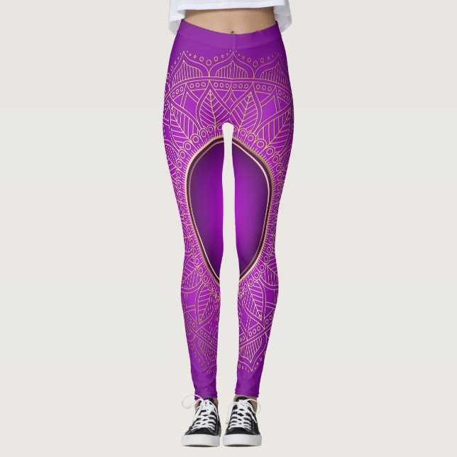 Purple Mandala Leggings (Front)