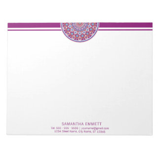 Purple Mandala Modern Professional Notepad