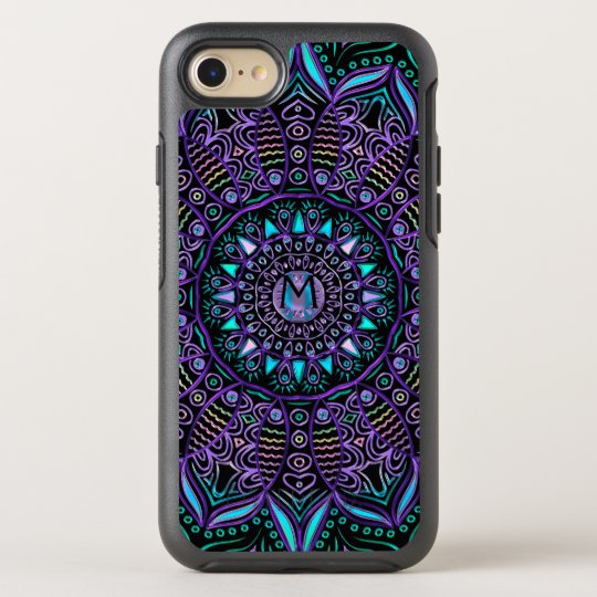 Purple Mandala Monogram Otterbox iPhone 7 Case