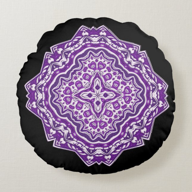 purple mandala pillow (Front)