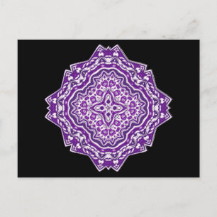 purple mandala postcard