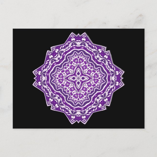 purple mandala postcard (Front)