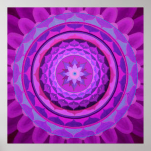 Purple Mandala Poster