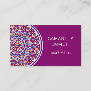 Purple Mandala Professional Carte de visite de yog