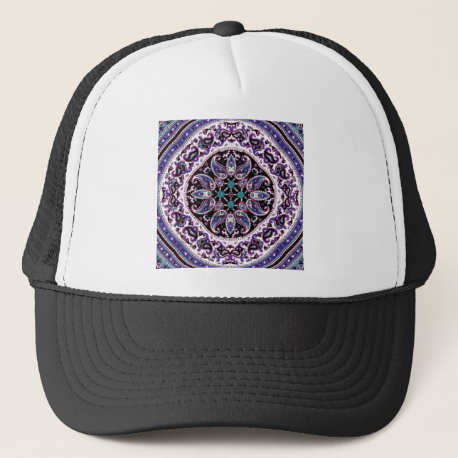 Purple Mandala Trucker Hat (Front)