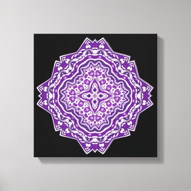 purple mandala wrapped canvas (Front)