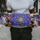 Purple Mandelbrot Star Fractal Skateboard<br><div class="desc">A Mandelbrot fractal done in purple and blue around a star shape.</div>