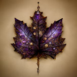 Purple Maple Leaf with Gold Wine Gift Box<br><div class="desc">A gorgeous take on a purple jewelled maple leaf.</div>