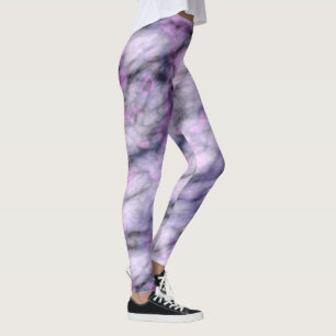 Purple Marble Abstract Leggings