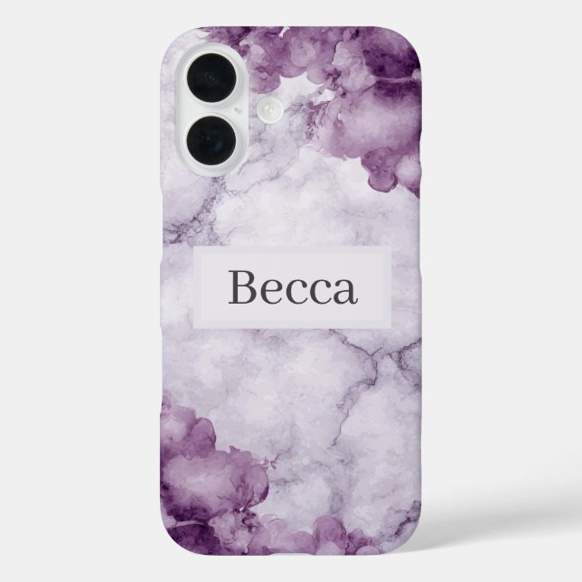Purple Marble Case-Mate iPhone Case (Back)