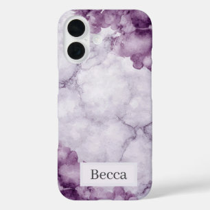 Purple Marble iPhone 16 Case