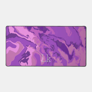 Purple Marble Colour  Desk Mat
