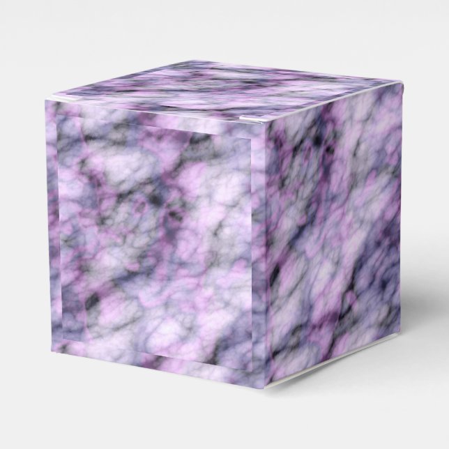 Purple Marble  Favor Box (Front Side)