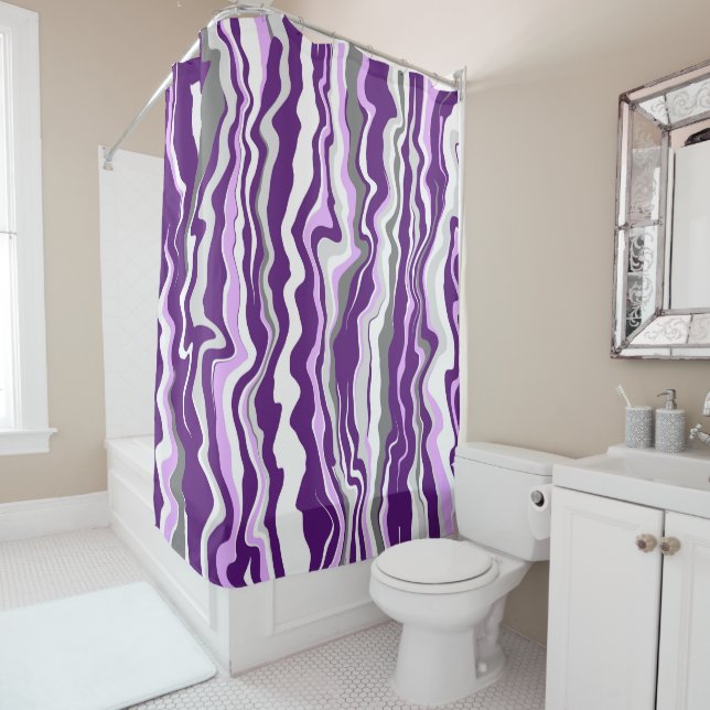 Purple Marble Fluid Art Stripes     (In Situ)