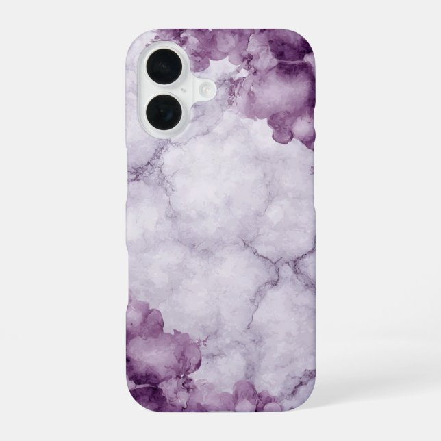 Purple Marble iPhone 16 Case (Back)