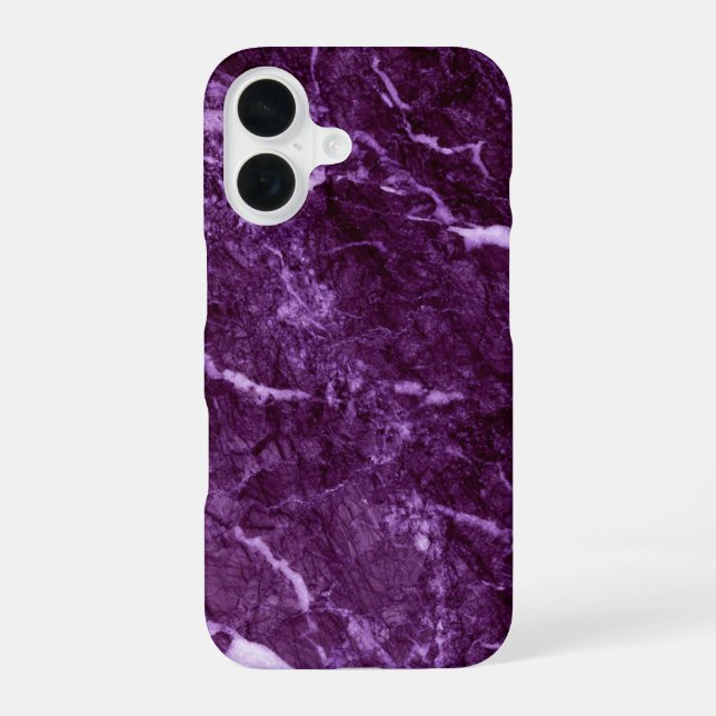 Purple Marble iPhone 16 Case (Back)