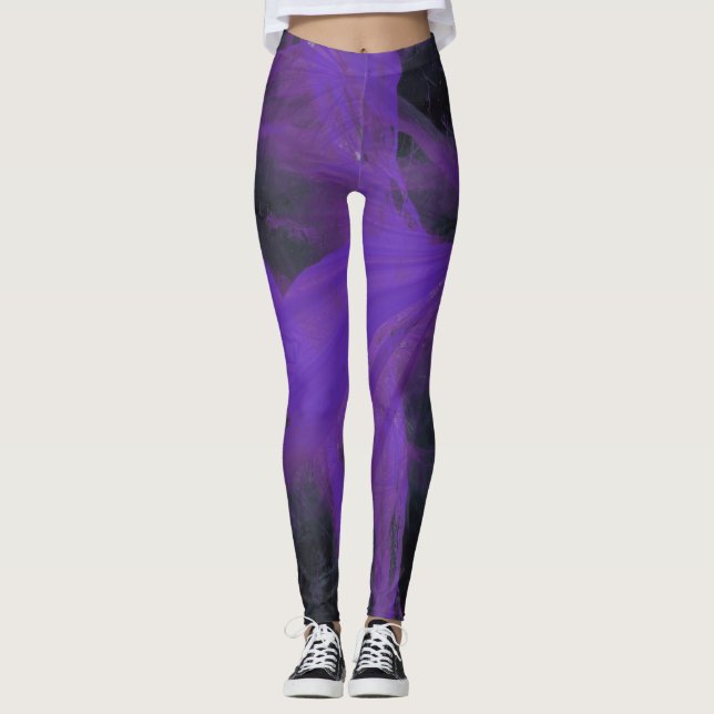 Purple Marble Leggings (Front)