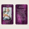Purple Marble Memorial Photo Funeral Prayer Card