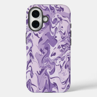 Purple Marble Paint iPhone 16 Case