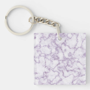 Purple Marble Pattern Keychain