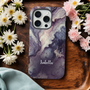 Purple Marble Personalized iPhone Case – Abstract 