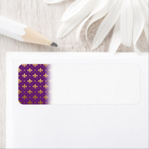 Purple Mardi Gras Elegant Golden Fleur De Lis