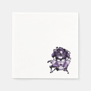 Purple Mardi Gras Masquerade Napkin