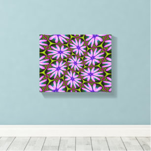 Purple Marguerite Patterns Canvas Print