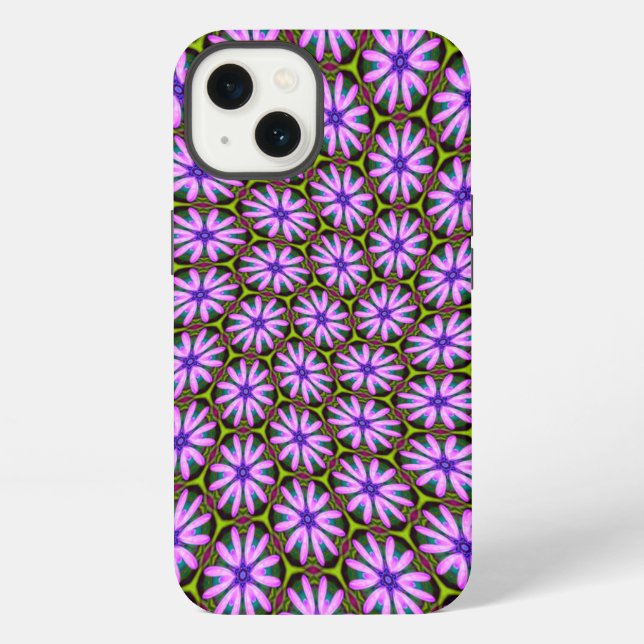 Purple Marguerite Patterns iPhone Case (Back)
