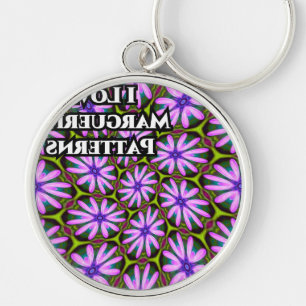 Purple Marguerite Patterns Keychain