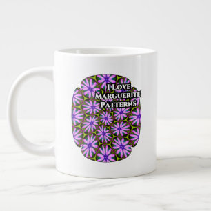 Purple Marguerite Patterns Large Coffee Mug