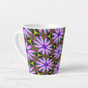 Purple Marguerite Patterns Latte Mug