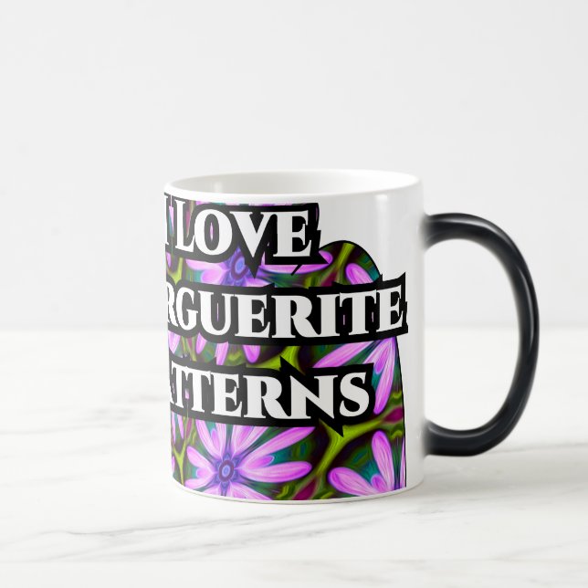 Purple Marguerite Patterns Magic Mug (Right)