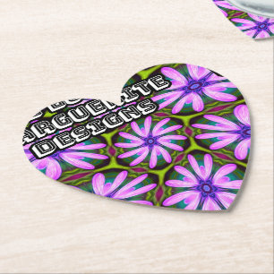 Purple Marguerite Patterns Paper Coaster
