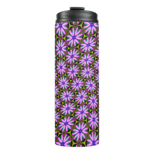 Purple Marguerite Patterns Thermal Tumbler