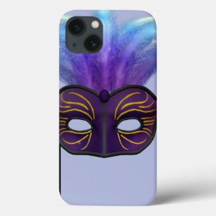Purple Masquerade Mask Carnival Party Art iPhone 13 Case
