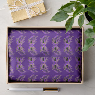 Purple Masquerade Masks Pattern Tissue Paper