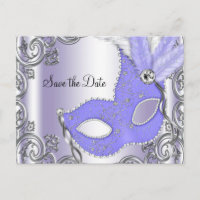 Purple Masquerade Save The Date