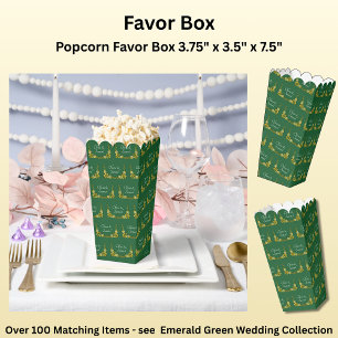 Purple Mauve Emerald Green & Gold Wedding Suite Favor Box