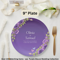 Purple Mauve Flowers & White Wedding Suite 9"