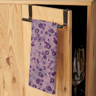 purple mauve geometric kitchen towel